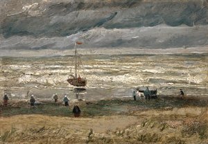 Nederländska: Zeegezicht bij Scheveningen Utsikt över havet vid Scheveningen av Vincent van Gogh