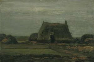 Gård med torvstackar av Vincent van Gogh
