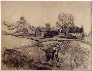 Fader Elpois gårdsteckning av Vincent Van Gogh (1853-1890) (Ec. Hol) 1890 Dim. 0,48 x 0,61 m Paris. Orsay Museum av Vincent van Gogh