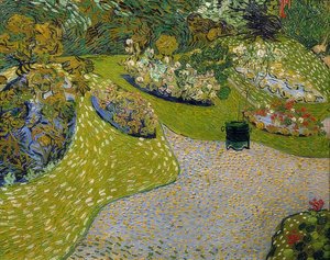 Trädgård i Auvers. 1890 av Vincent van Gogh
