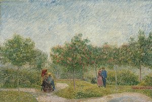 Trädgård med par: Square Saint-Pierre. 1887 av Vincent van Gogh