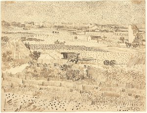 Harvest - La Craus slätt av Vincent van Gogh
