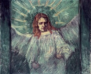 Chef för en ängel, efter Rembrandt, 1889 av Vincent van Gogh