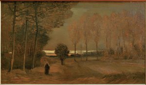 Höstlandskap på kvällen av Vincent van Gogh