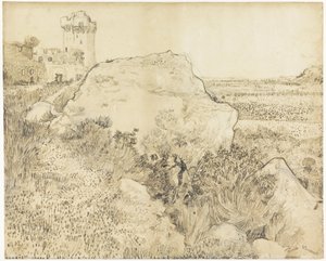 Kulle med ruinerna av Montmajour av Vincent van Gogh