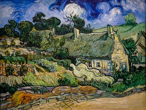 Hus med halmtak i Cordeville av Vincent van Gogh