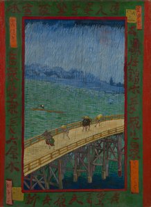 Japonaiserie: The Bridge in the Rain (efter Hiroshige), Paris av Vincent van Gogh