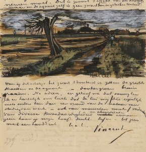 Kopfweide, Brev till Theo van Gogh. 1882 av Vincent van Gogh