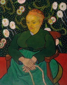 La Berceuse Woman Rocking a Cradle, Augustine-Alix Pellicot Roulin, 1851-1930, 1889. av Vincent van Gogh