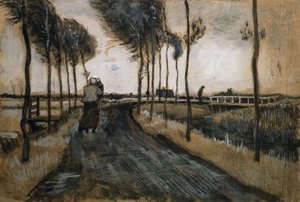 Landskap med kvinna och barn; Landskap med kvinna och barn, 1883 av Vincent van Gogh