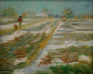Landskap med snö av Vincent van Gogh