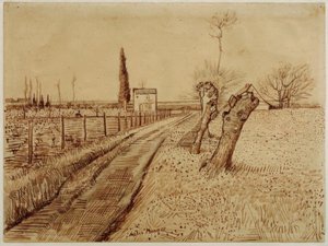 Landskap med stig och förorenade pilar av Vincent van Gogh