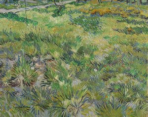 Långt gräs med fjärilar. 1890 av Vincent van Gogh