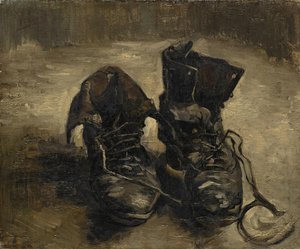 ""De svarta stövlarna"" eller ""De gamla skorna"" Målning av Vincent van Gogh (1853-1890). 1886. Vincent Van Gogh-museet. Amsterdam. av Vincent van Gogh