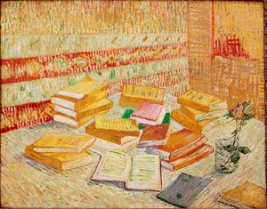 De gula böckerna eller parisiska romanserna Målning av Vincent Van Gogh (1853-1890) 1887 Mått 73x93 cm Baden-Baden, privat samling av Vincent van Gogh