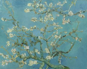 Mandelblommor. 1890 av Vincent van Gogh
