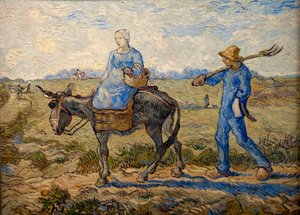 God morgon. På väg till jobbet (efter Millet) av Vincent van Gogh