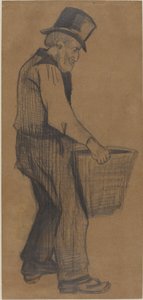 Gammal man som bär en hink, 1882. av Vincent van Gogh