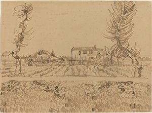 Ploughman in the Fields near Arles, 1888. av Vincent van Gogh