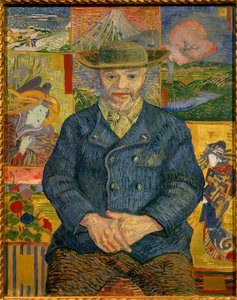 Porträtt av fader Tanguy målning av Vincent Van Gogh (1853-1890) 1887 Sön. 0,92x0,73 m Paris, musee Rodin - Porträtt av pappa Tanguy (Julien Tanguy av Vincent van Gogh