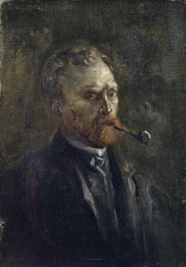 Självporträtt av Gogh, Vincent, van (1853-1890). Olja på duk, storlek: 27,2x19 av Vincent van Gogh
