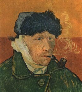 Självporträtt med bandagerat öra och rör, februari 1889, 1947. av Vincent van Gogh