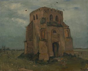 Det gamla kyrktornet i Nuenen (Böndernas kyrkogård) av Vincent van Gogh