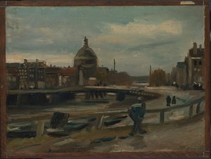 Singel nära den lutherska kyrkan i Amsterdam av Vincent van Gogh