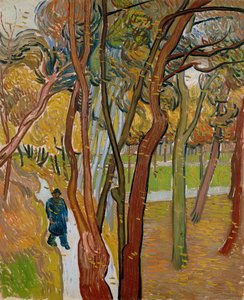 The garden of Saint Pauls Hospital The fall of the leaves, 1889 av Vincent van Gogh