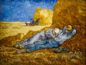 Meridianlinjen även känd som The Siesta av Vincent van Gogh
