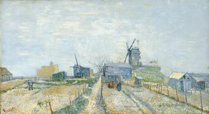 Vegetable Gardens och Moulin de Blute-Fin på Montmartre av Vincent van Gogh