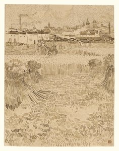 Utsikt från Wheatfields av Vincent van Gogh