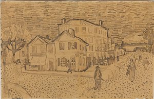 Vincents hus i Arles, från ett brev till sin bror Theo, avrättat i Arles, 1888 av Vincent van Gogh