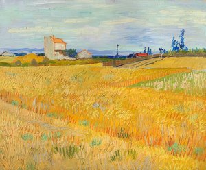 Weizenfeld (Champ de blé). 1888 av Vincent van Gogh