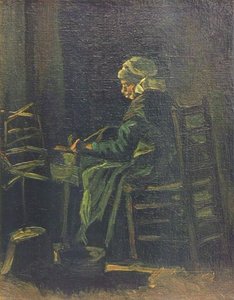 Kvinna vid spinnhjulet, 1885 av Vincent van Gogh