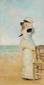 En vue - Målning av Vicente Palmaroli y Gonzalez (1834-1896) - Olja på trä - 43x22 - Museo del Prado, Madrid