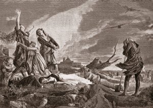 Spanska frihetskriget (1808-1814). Begravning i La Moncloa, Madrid den 3 maj