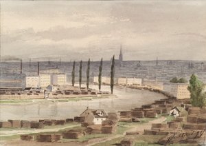 Donaukanalen i Wien av Vincenz Havlicek