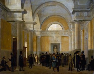 Interiör i Palazzo San Giacomo i Neapel av Vincenzo Abbati