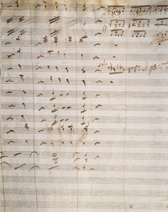 Handskrivet partitur för operan Beatrice di Tenda, av Vincenzo Bellini (1801-1835)