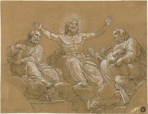 Kristus i ära med heliga av Vincenzo Camuccini