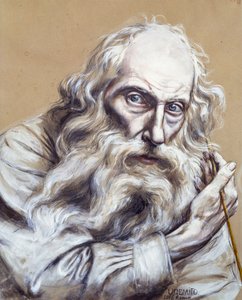 Självporträtt, av Vincenzo Gemito (1852-1929), tempera på papper, 50x40 cm