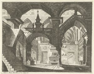 Kerkinterieur Caprici of theatrical scenes (serietitel)