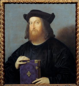 Porträtt av poeten och arkitekten Giangiorgio Trissino (1478-1550). Målning av Vincenzo Catena (1470-1531) 1400-talet sön. 0,72x0,63 m - Porträtt av poeten och arkitekten Giangiorgio Trissino (1478-1550). Målning av Vincenzo Catena (1470-1531)