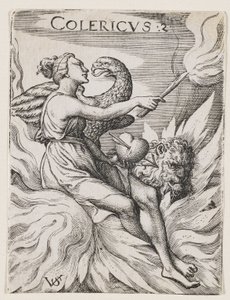 Choleric Temperament, ca 1530-62 (gravyr) av Virgilius the elder Solis