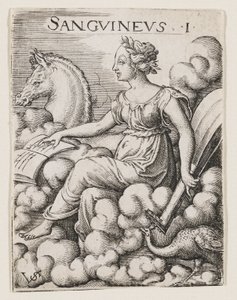 Sanguine Temperament, ca 1530-62 (gravyr) av Virgilius the elder Solis
