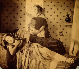 Fotografisk studie av Isabella Grace och Clementina Maude, c.1853-4 av Viscountess Hawarden