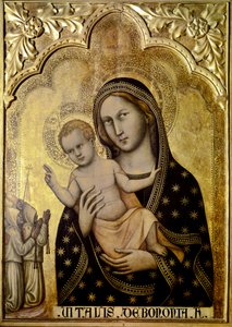 Madonna med barn. 1345-1350. (tempera och guld på pannå)