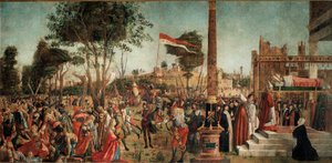Cykel av Saint Ursulas liv: Pilgrimernas martyrskap och St. Ursulas begravning av Vittore Carpaccio