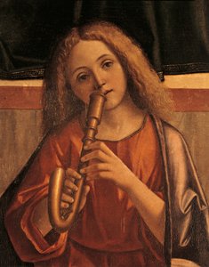 Minstrel-ängel, detalj från Presentation of Jesus at Temple av Vittore Carpaccio